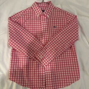 Vineyard Vines bBoy’s Pink Checkered Shirt